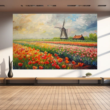 Field of Flowers Oil Painting